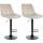 2er Set Barhocker HLO-CP296 Samt schwarz ~ creme