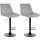 2er Set Barhocker HLO-CP296 Samt schwarz ~ grau