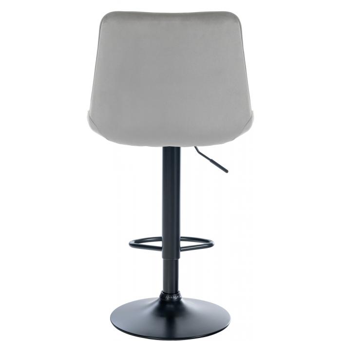 2er Set Barhocker HLO-CP296 Samt schwarz ~ grau
