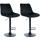 2er Set Barhocker HLO-CP296 Samt schwarz ~ schwarz