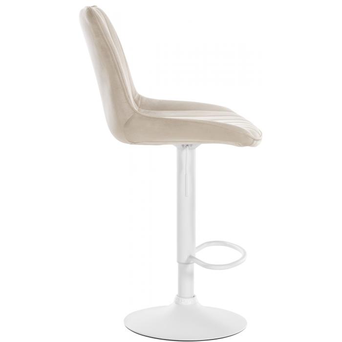 2er Set Barhocker HLO-CP296 Samt wei ~ creme