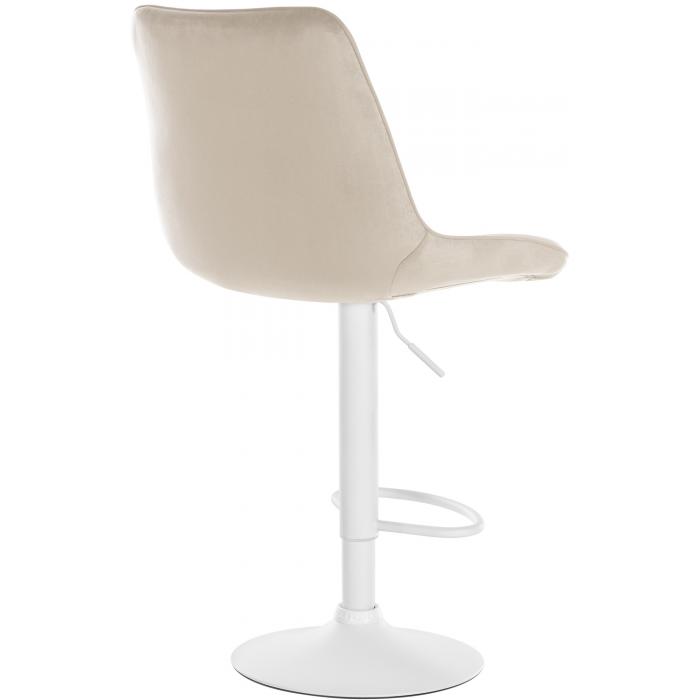 2er Set Barhocker HLO-CP296 Samt wei ~ creme