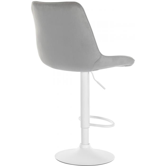 2er Set Barhocker HLO-CP296 Samt wei ~ grau