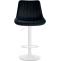 2er Set Barhocker HLO-CP296 Samt wei ~ schwarz