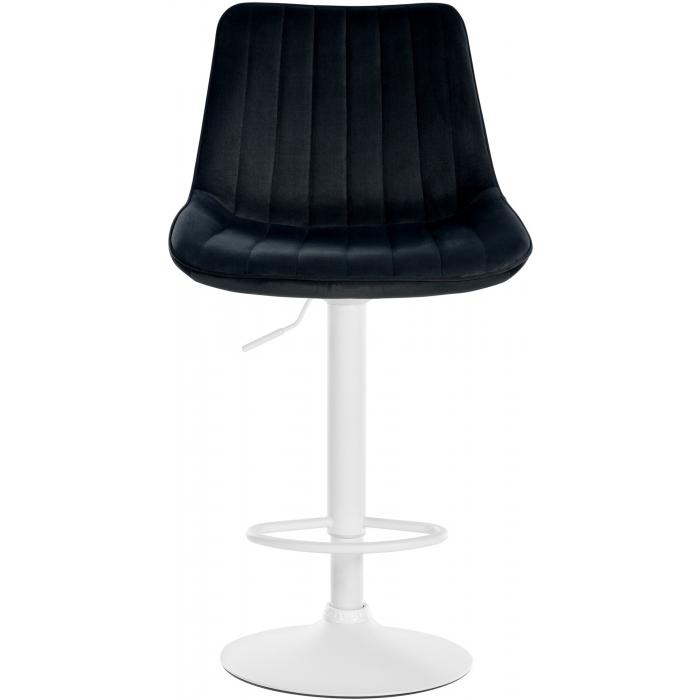 2er Set Barhocker HLO-CP296 Samt wei ~ schwarz