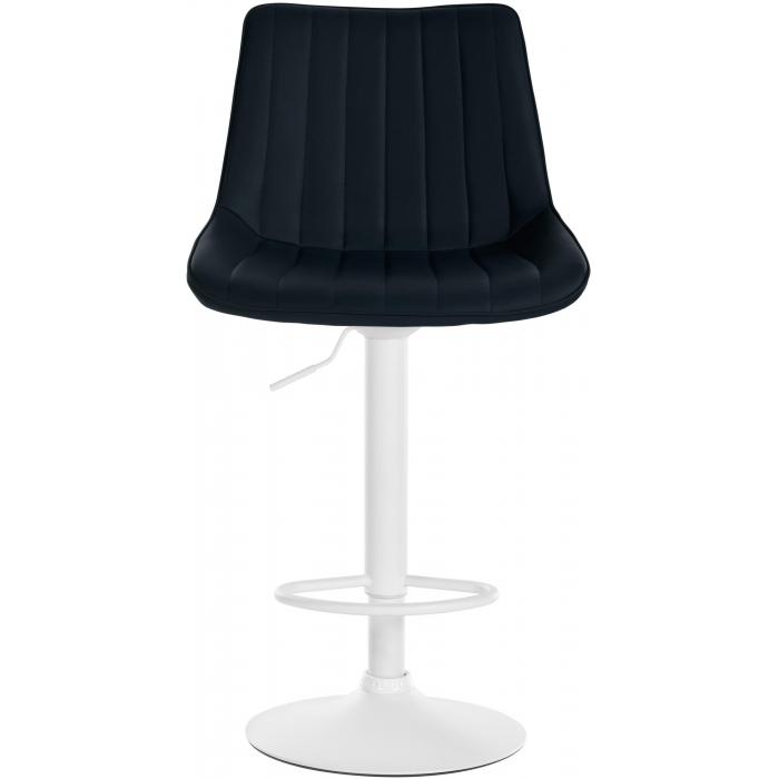 2er Set Barhocker HLO-CP294 Kunstleder wei ~ schwarz