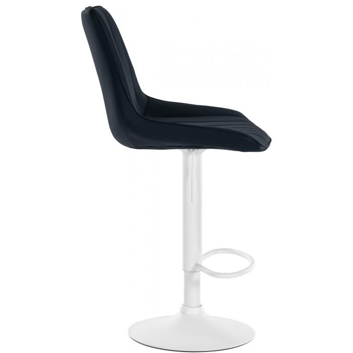 2er Set Barhocker HLO-CP294 Kunstleder wei ~ schwarz