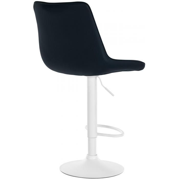 2er Set Barhocker HLO-CP294 Kunstleder wei ~ schwarz