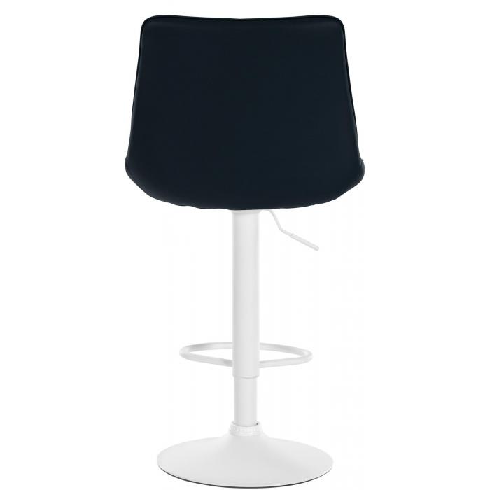 2er Set Barhocker HLO-CP294 Kunstleder wei ~ schwarz