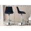 2er Set Barhocker HLO-CP294 Kunstleder chrom ~ schwarz