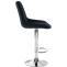 2er Set Barhocker HLO-CP294 Kunstleder chrom ~ schwarz