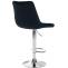 2er Set Barhocker HLO-CP294 Kunstleder chrom ~ schwarz