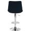 2er Set Barhocker HLO-CP294 Kunstleder chrom ~ schwarz