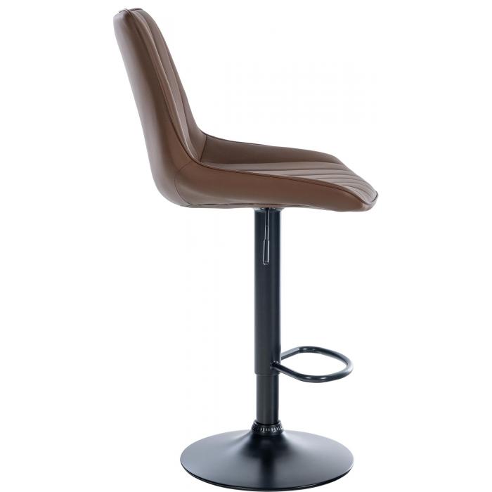 2er Set Barhocker HLO-CP294 Kunstleder schwarz ~ braun