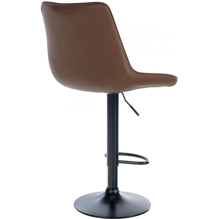 2er Set Barhocker HLO-CP294 Kunstleder schwarz ~ braun