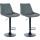 2er Set Barhocker HLO-CP294 Kunstleder schwarz ~ grau