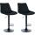 2er Set Barhocker HLO-CP294 Kunstleder schwarz ~ schwarz