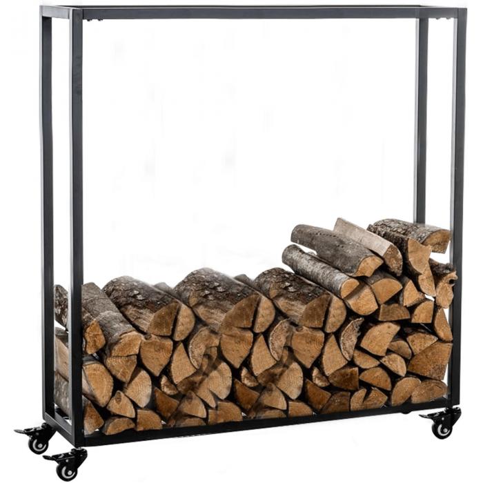 Kaminholzstnder HLO-CP24 25x80x100 cm ~ schwarz
