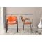 Besucherstuhl HLO-CP111 PRO Kunstleder ~ orange