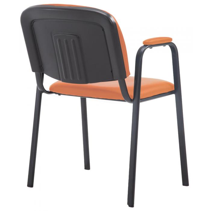 Besucherstuhl HLO-CP111 PRO Kunstleder ~ orange