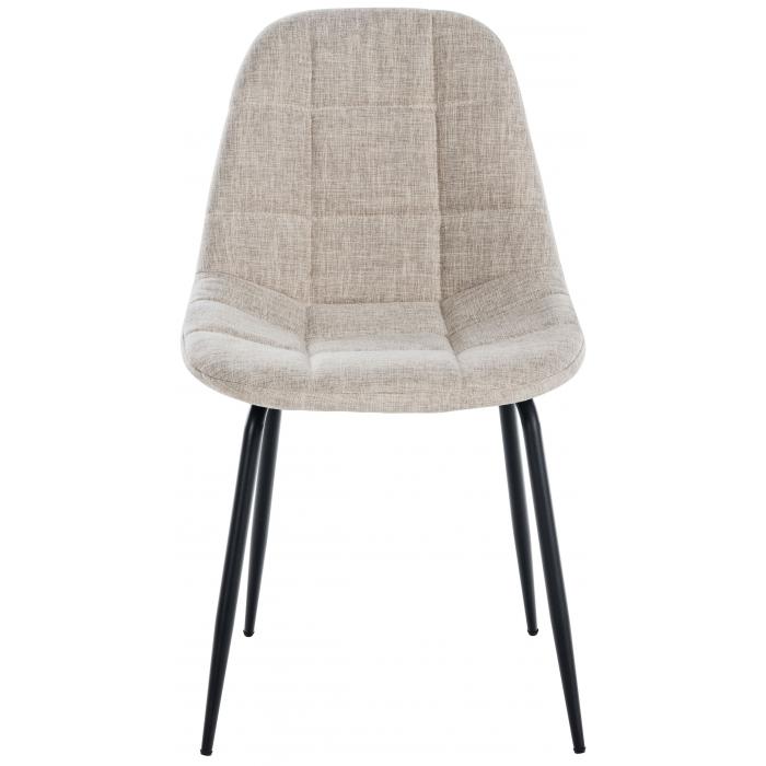 2er Set Stuhl HLO-CP25 Stoff ~ creme
