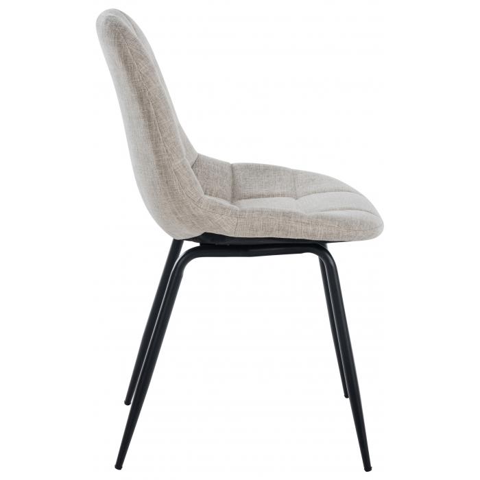 2er Set Stuhl HLO-CP25 Stoff ~ creme