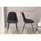 2er Set Stuhl HLO-CP25 Stoff ~ dunkelgrau