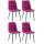 4er Set Esszimmersthle HLO-CP36 ~ lila