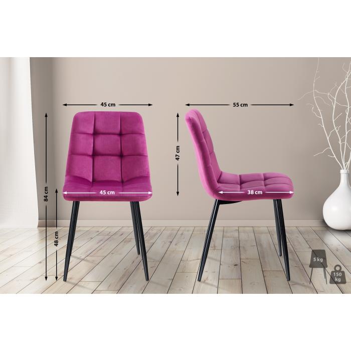 4er Set Esszimmersthle HLO-CP36 ~ lila