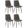 4er Set Esszimmersthle HLO-CP36 ~ anthrazit