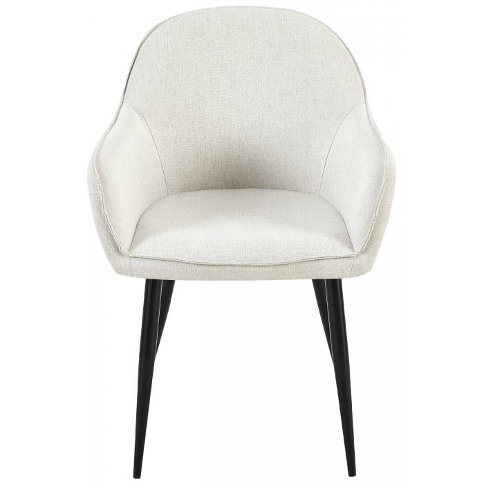 2er Set Esszimmersthle HLO-CP12 Stoff ~ creme