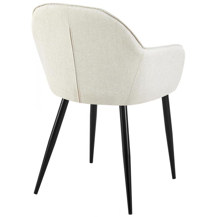 2er Set Esszimmersthle HLO-CP12 Stoff ~ creme