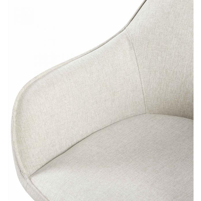 2er Set Esszimmersthle HLO-CP12 Stoff ~ creme