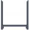 Kaminholzstnder + Abdeckplane HLO-CP17 25x110x115 cm ~ anthrazit