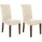 2er Set Esszimmersthle HLO-CP16 Stoff ~ creme
