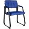 Besucherstuhl HLO-CP22 B Kunstleder ~ blau