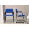 Besucherstuhl HLO-CP22 B Kunstleder ~ blau