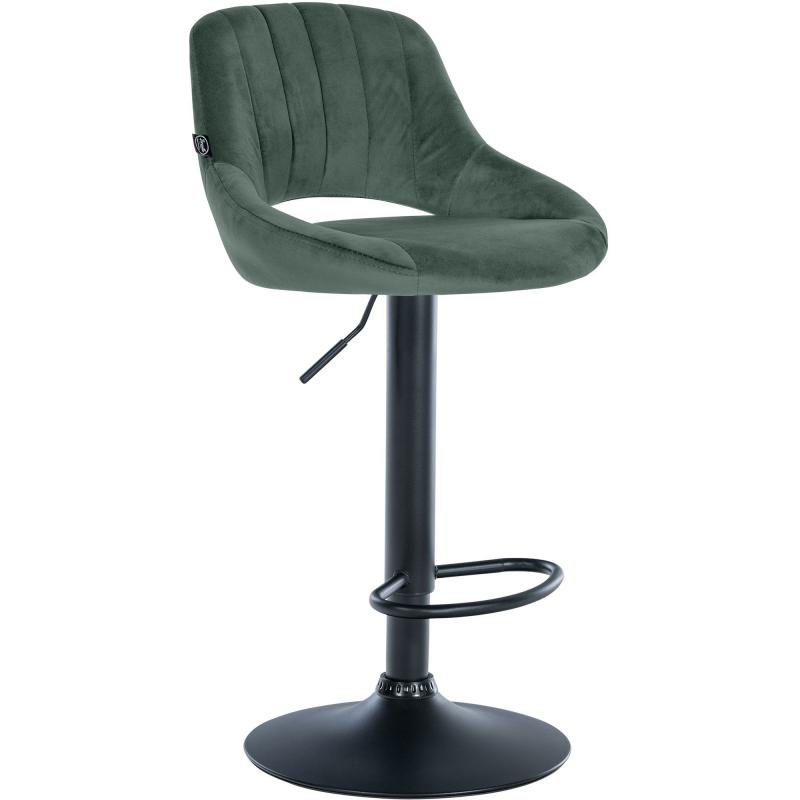 Barhocker HLO-CP278 Samt schwarz ~ grn