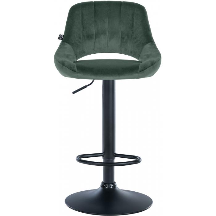 Barhocker HLO-CP278 Samt schwarz ~ grn