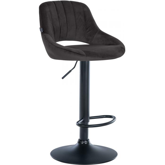 Barhocker HLO-CP278 Samt schwarz ~ schwarz