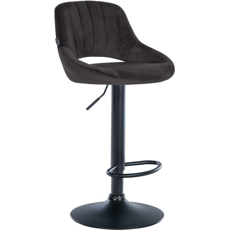 Barhocker HLO-CP278 Samt schwarz ~ schwarz