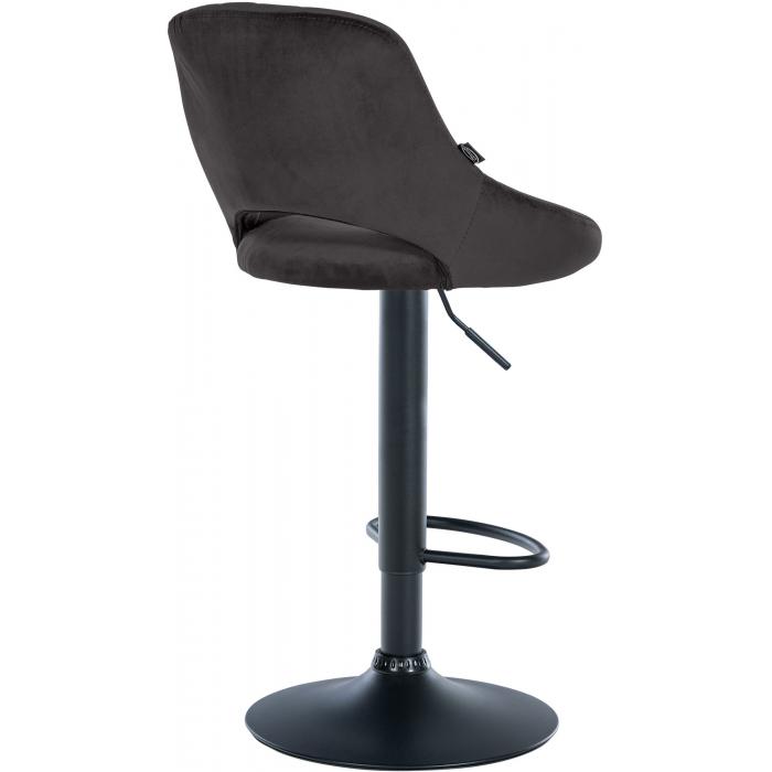Barhocker HLO-CP278 Samt schwarz ~ schwarz