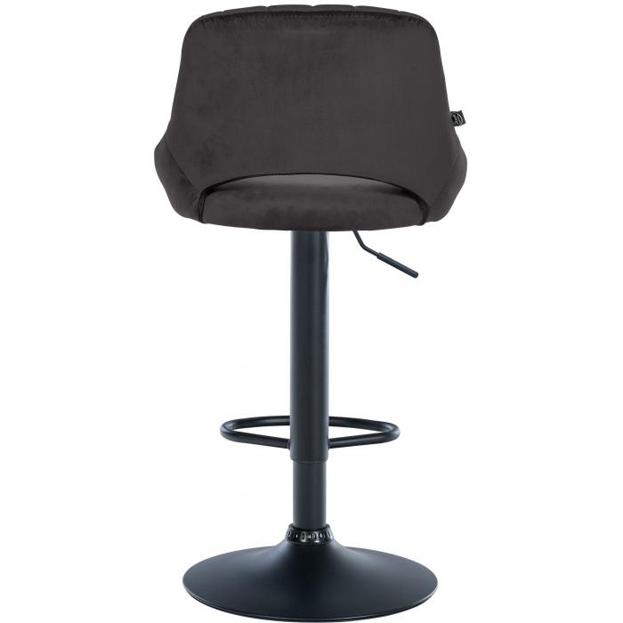 Barhocker HLO-CP278 Samt schwarz ~ schwarz