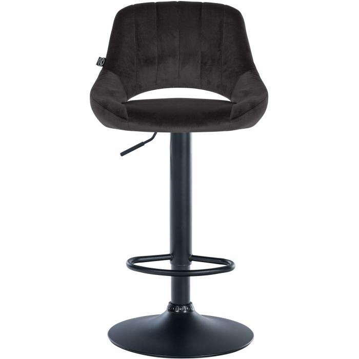Barhocker HLO-CP278 Samt schwarz ~ schwarz