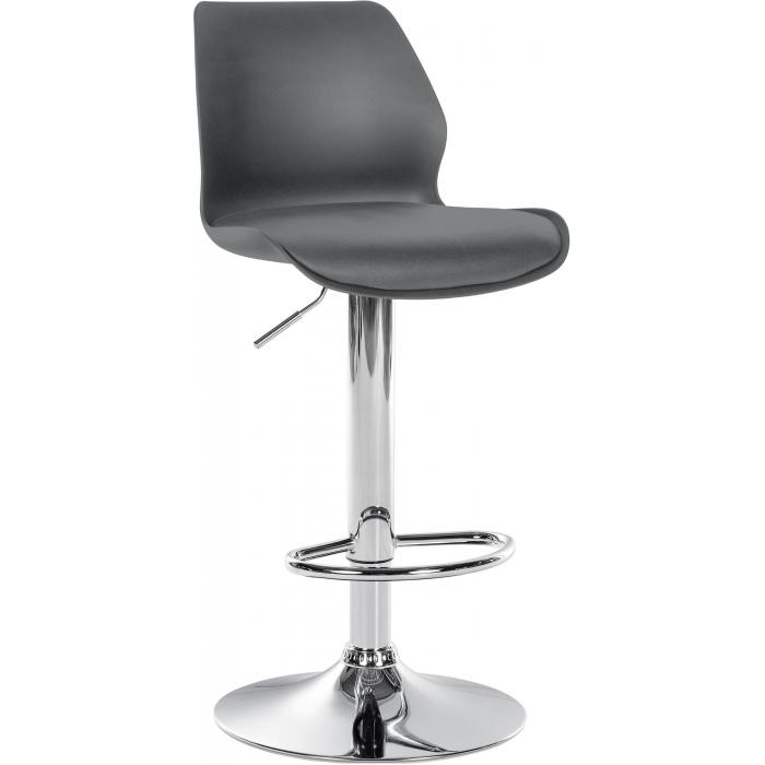 Barhocker HLO-CP262 Kunststoff ~ grau