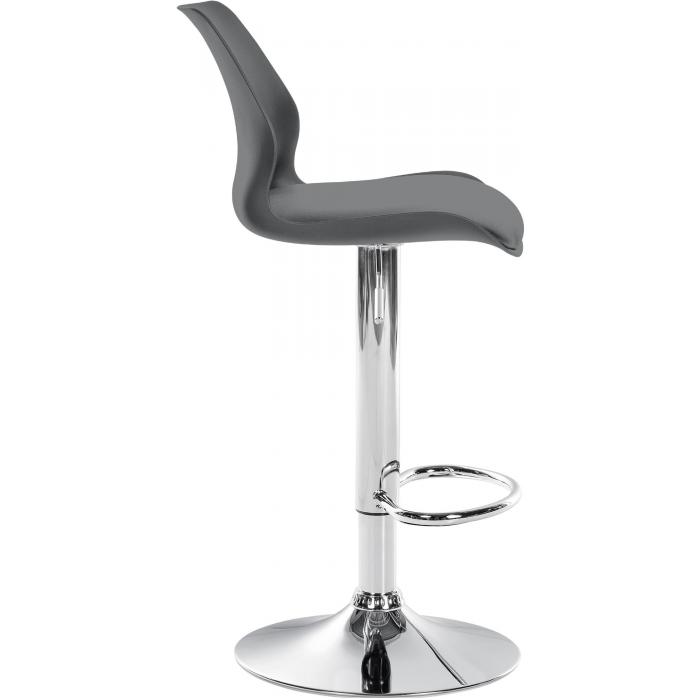 Barhocker HLO-CP262 Kunststoff ~ grau