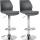 2er Set Barhocker HLO-CP262 Kunststoff ~ grau