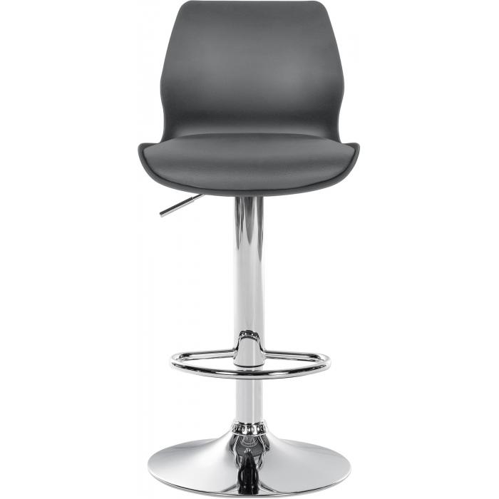 2er Set Barhocker HLO-CP262 Kunststoff ~ grau