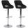 2er Set Barhocker HLO-CP279 Stoff C ~ schwarz