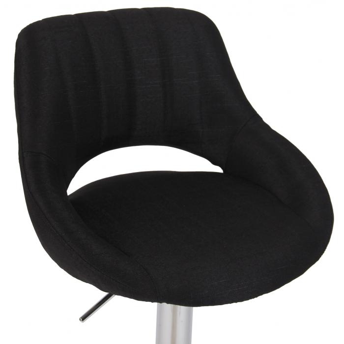 2er Set Barhocker HLO-CP279 Stoff C ~ schwarz